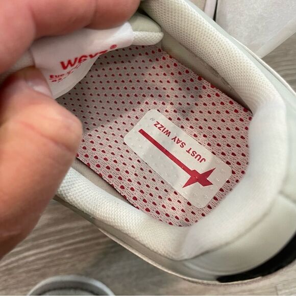 W6YZ Leather Techno Fabric Sneakers US8.5 EU42 Ivory Logo Multicolor - Picture 9 of 9